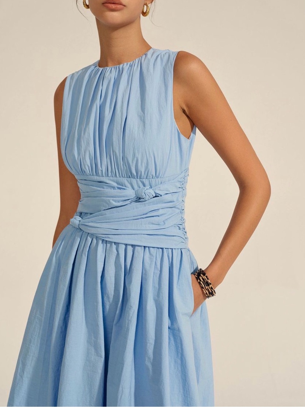 Commense Ruched Waist Maxi Dress - Picture 3 of 15